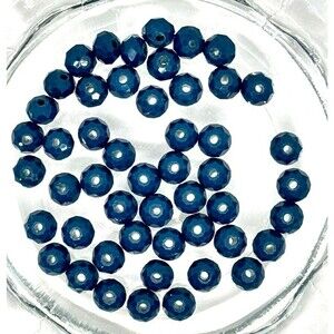 48pcs Beads for Jewelry #22210 Montana Blue Glass Beads  Last One